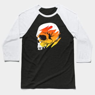 Skull Swoosh Fire Gradient Baseball T-Shirt